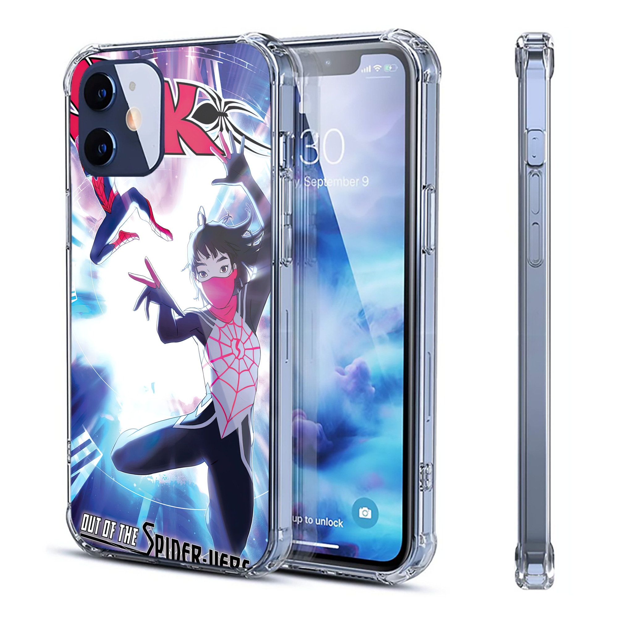 （画像用） Spider Man スパイダーマン 【iPhone 12シリーズ対応】透明スマホケース（クリアソフトケース）
